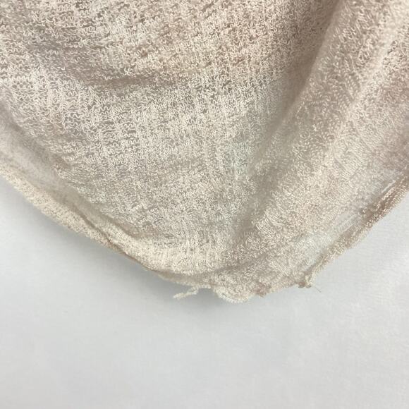 Raquel Allegra Muscle Tee Size 10 Mauve Pink Tie Dye Shredded Gauze Boho Beach - Picture 7 of 10